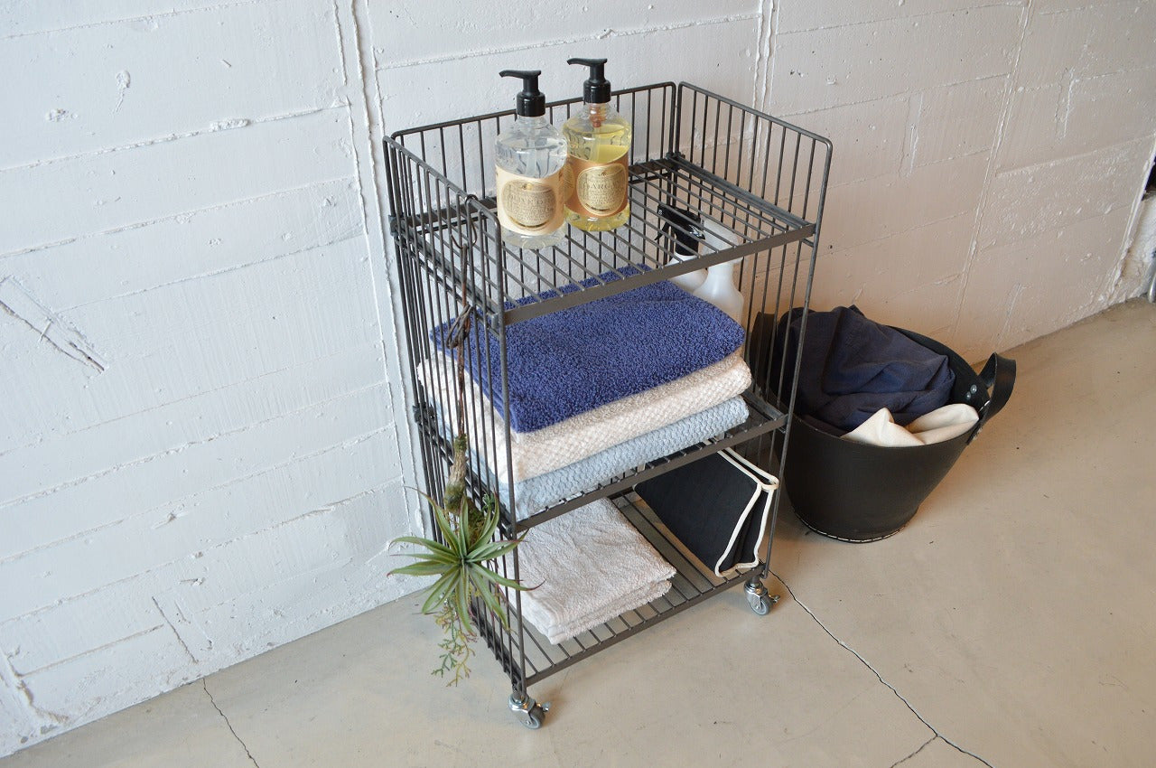 COLLEND コレンド<br>WIRE WAGON REGULAR DOUBLE ワイヤーワゴン(レギュラー・ダブル) ワゴン 収納 ディスプレイ