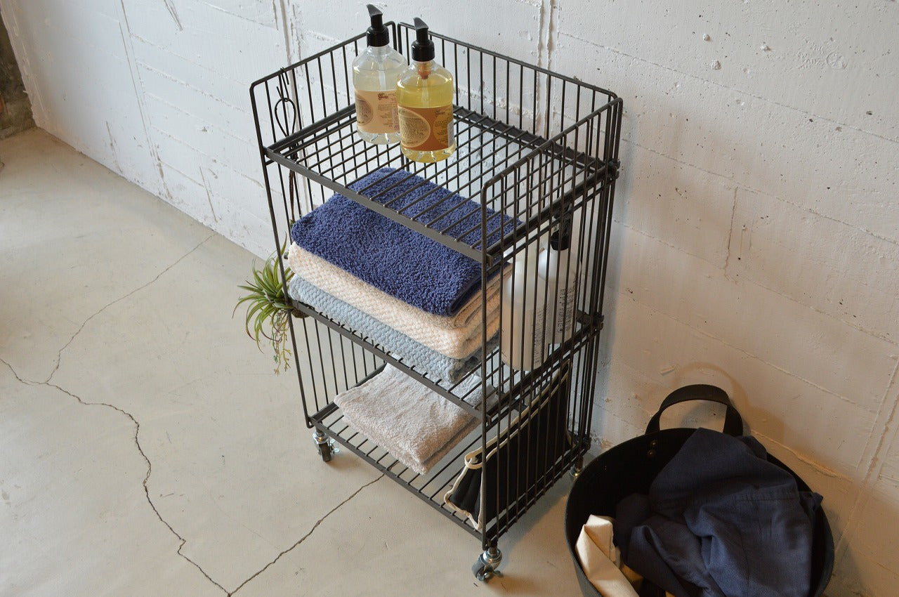 COLLEND コレンド<br>WIRE WAGON REGULAR DOUBLE ワイヤーワゴン(レギュラー・ダブル) ワゴン 収納 ディスプレイ